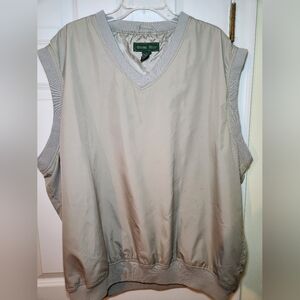 Stone Hill Golf Vest Beige Mens XXLarge Pullover Lightweight Windbreaker